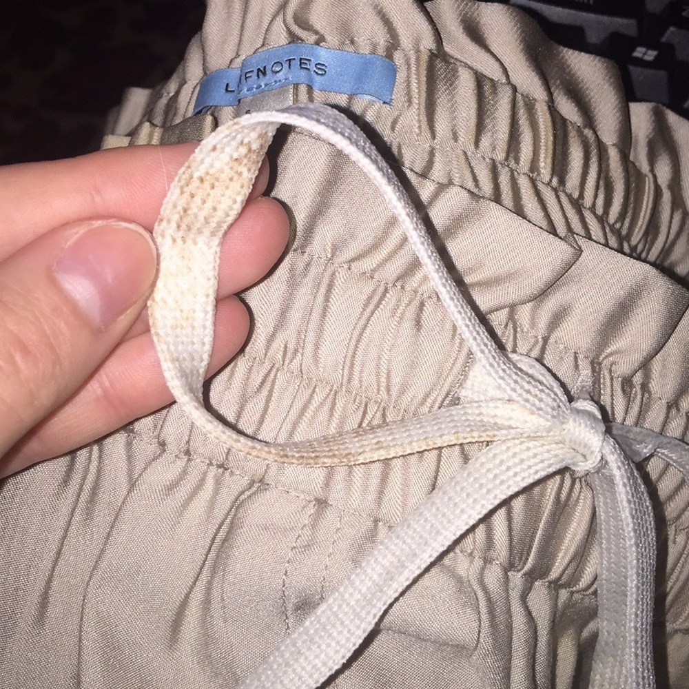 Anthropologie Leifnotes Beige Drawstring Skirt - Picture 3 of 3